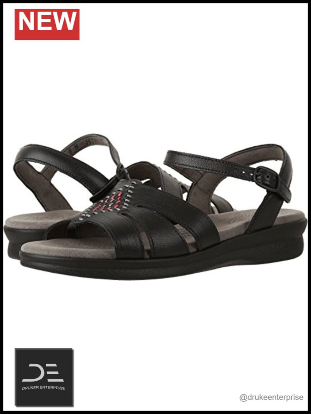 Genuine Leather Gladiator Sandals Open Toe Adjustable Buckle